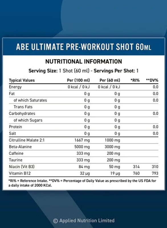 Applied Nutrition ABE Ultimate Pre-Workout 60ml Shot, Swizzels Drumstick Pack Of 20