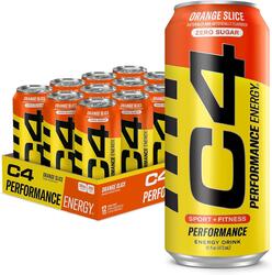 Cellucor C4 Energy, Zero Sugar, Pre Workout Drink, 473ml, Orange Slice, Pack of 12