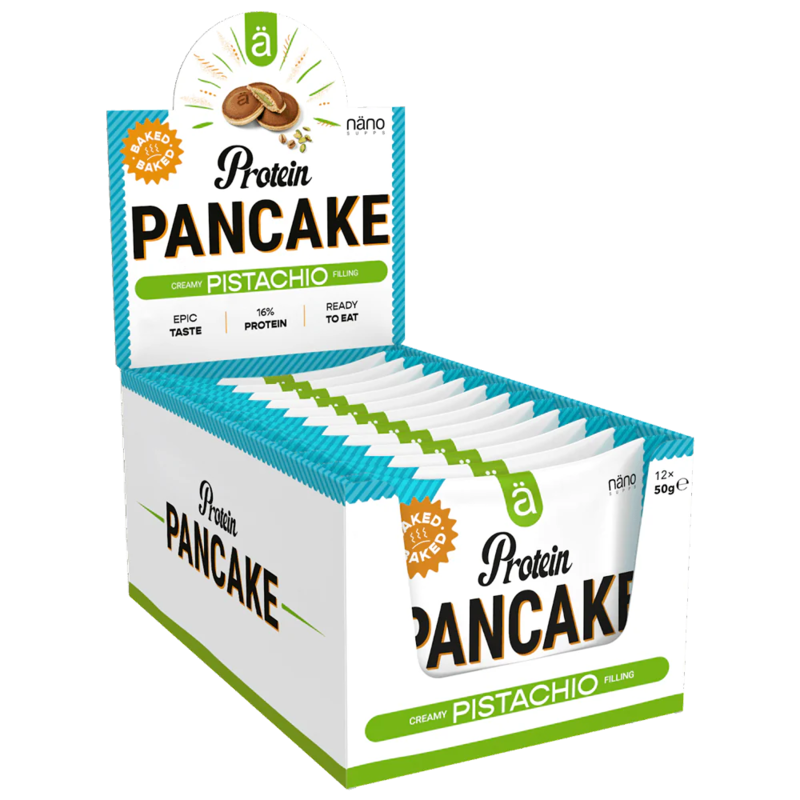 

Nano Supps Protein Pancake, Creamy Pistachio Filling, 50g Pack of 12