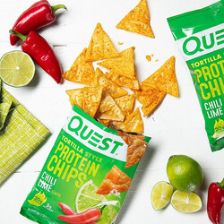 Quest Tortilla Style Protein Chips Chili Lime (Pack of 8)