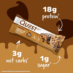 Quest Protein Bar Chocolate Chip Cookie Dough Flavor Pack of 12