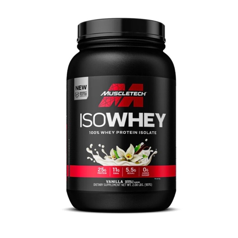 MuscleTech ISOWHEY 2 رطل نكهة الفانيليا، 30 حصة