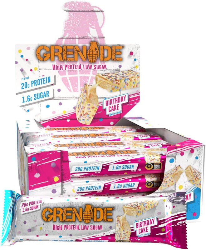 

Grenade High Protein Bar Birthday Cake 60g Pack of 12