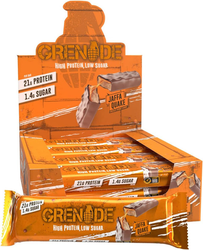 Grenade Hi Protein Bar Jaffa Quake Flavor 60g Pack of 12