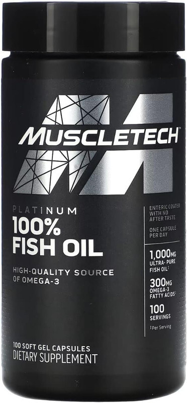 MuscleTech Platinum 100% Fish Oil 100 Soft gels, 100 Serving