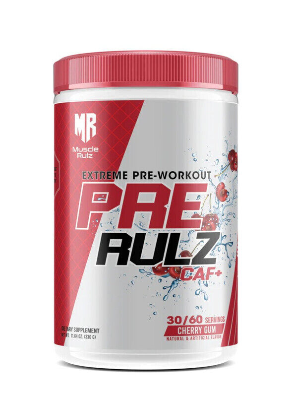 

Muscle Rulz Pre-Workout Pre Rulz 330g Cherry Gum Flavor