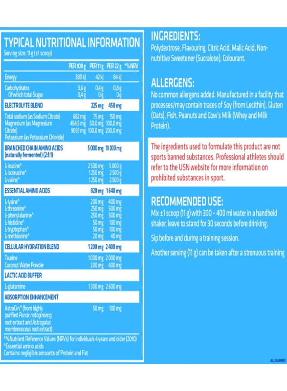 ALL9 Amino 330g BCAA EAA Blueberry Rascals Flavor