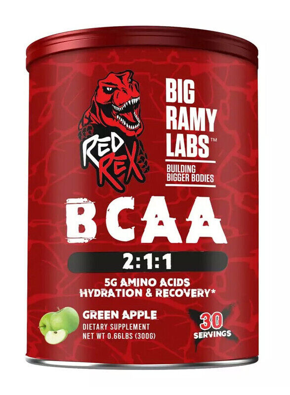 

Big Ramy Labs Red Rex BCAA 2:1:1 300g Green Apple Flavor 30 Serving