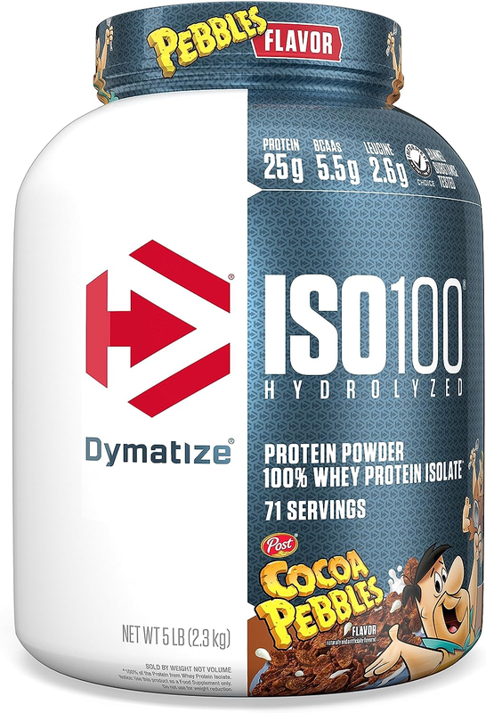 

Dymatize ISO 100 Hydrolyzed, Cocoa Pebbles Flavor, 2.3 Kg, 71 Serving