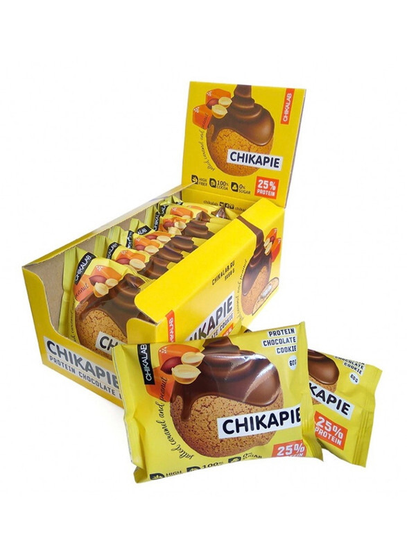 Chikalab Chikapie Salted caramel and peanut flavor 60g Pack of 9