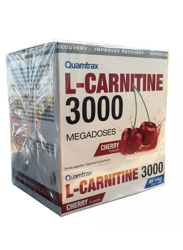 

Quamtrax L-Carnitine 3000 Shot Cherry Flavor 20 Vials 500ml