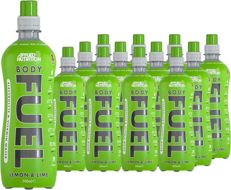 Applied Nutrition Body Fuel Electrolyte Water with BCAAs and Vitamins, Lemon & Lime, Pack of 12