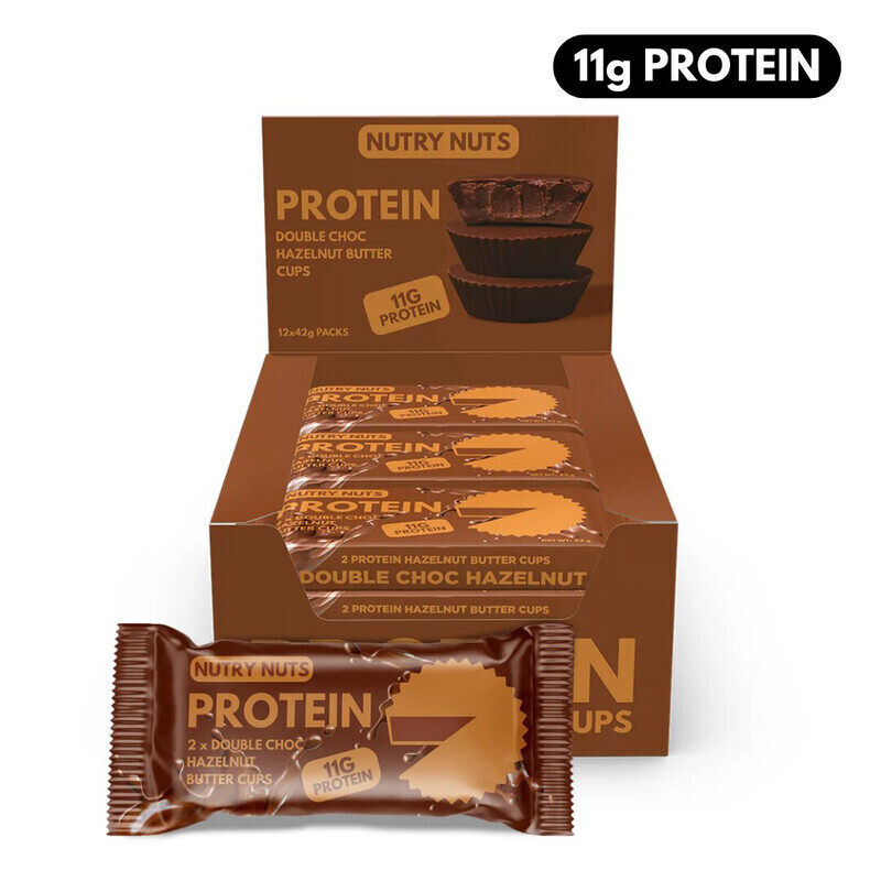 

Nutry Nuts Protein Double Chocolate Hazelnut Butter Cups 42g Pack of 12