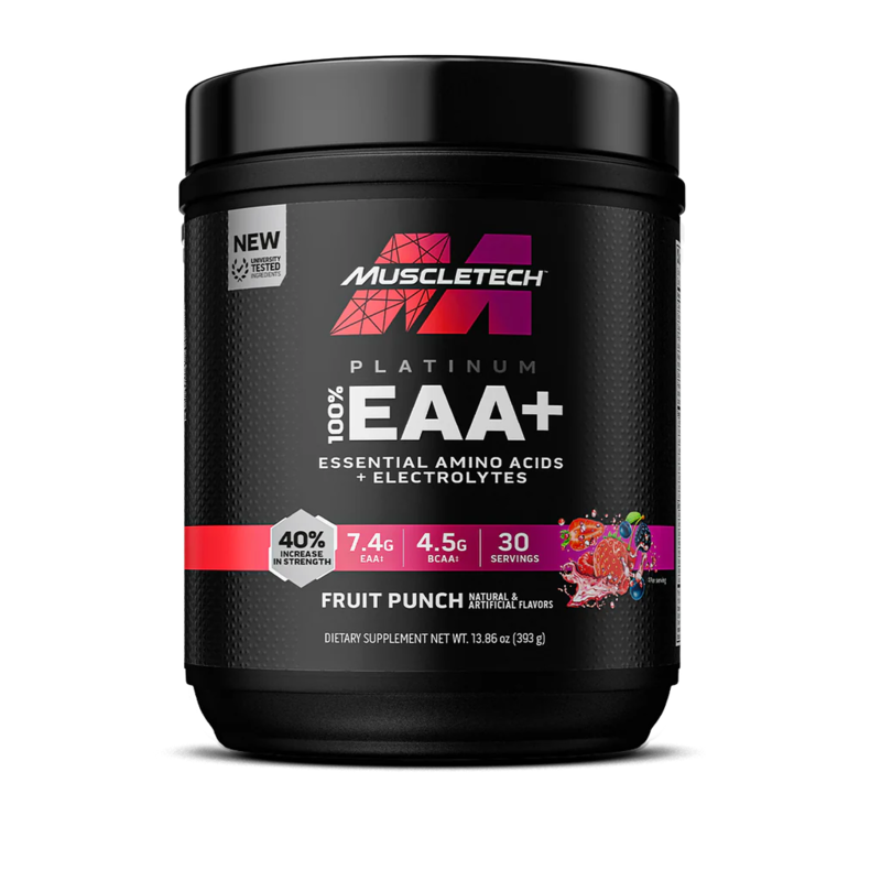 

Muscletech 100% EAA+, 393 gram, Fruit Punch Flavor, 30 Servings