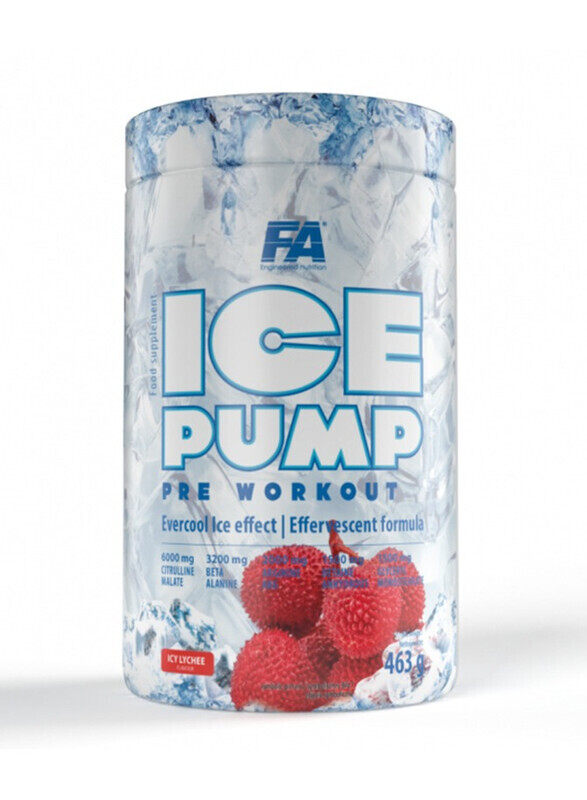 

FA Engineered Nutrition Ice Pump Pre-Workout 463g Icy Lychee Flavor 50 Serving