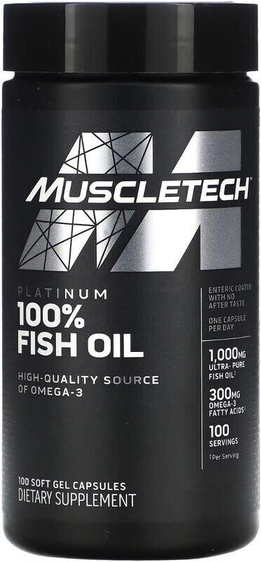 

MuscleTech Platinum 100% Fish Oil 100 Soft gels, 100 Serving