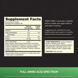 Optimum Nutrition Superior Amino 2222 Tablets, Complete Essential Amino Acids - 320 Tablets