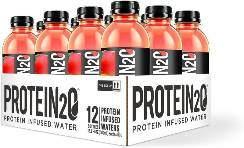 Protein2o, 15g Whey Protein Infused Water Plus Energy, Peach Mango, 500ml, Pack of 12