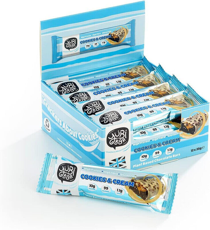 

Yubi Bars Plant Based protein bars Cookies & Cream Flavor Pack of 12