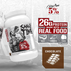 5% Nutrition Shake Time Protein 1.8 Lbs, Chocolate Flavor, 25 Serving