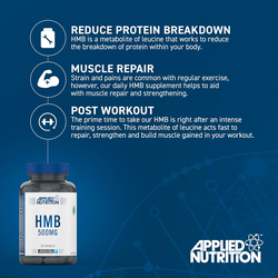 Applied Nutrition HMB, 500 mg, 120 Capsules