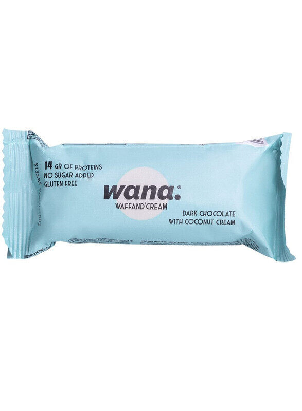 

Wana waffand cream dark chocolate with coconut cream Flavor, 43g