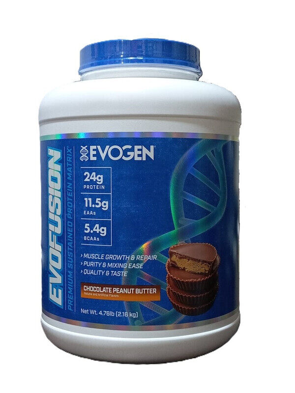 

Evogen Nutrition Evogen Evofusion 4.76 Lbs Chocolate Peanut Butter Flavor 60 Serving