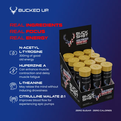 Das Labs Bucked Up Buck Shot 60ml Merica Rocket Pop of 12