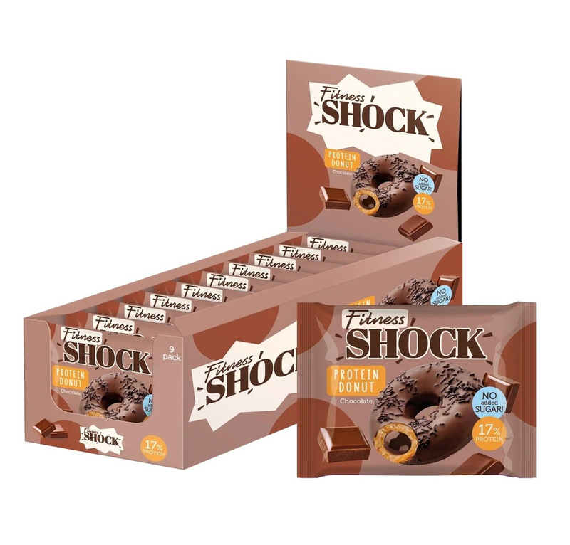 

Fitness Shock Protein Donut Chocolate Flavor, 70g Pack of 9