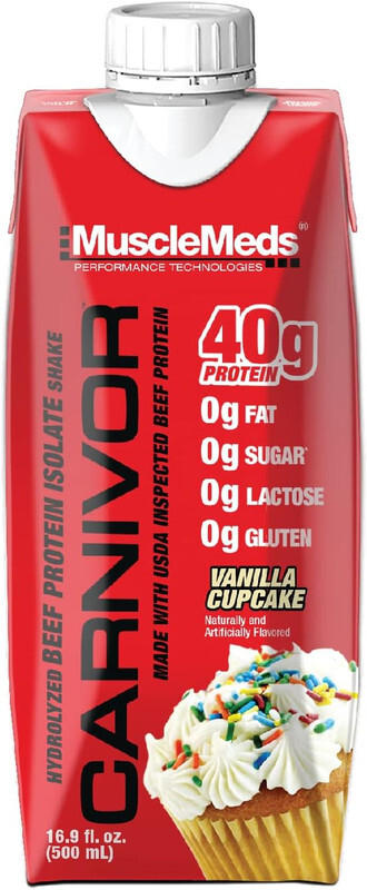 

MUSCLEMEDS Carnivor RTD Pure Beef Protein Isolate Shake Vanilla Cupcake 500ml