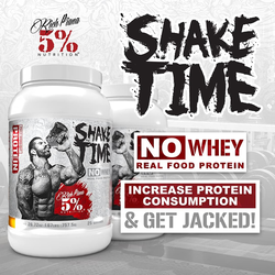 5% Nutrition Shake Time Protein 1.8 Lbs, Chocolate Flavor, 25 Serving