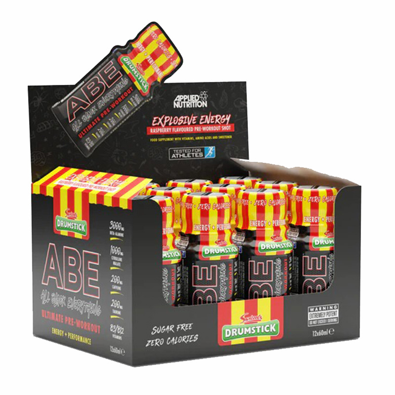 Applied Nutrition ABE Ultimate Pre-Workout 60ml Shot, Swizzels Drumstick Pack Of 20