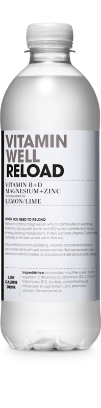 Vitamin Well Reload, Lemon/Lime, Vitamin B + D Magnesium + Zinc, 500ml