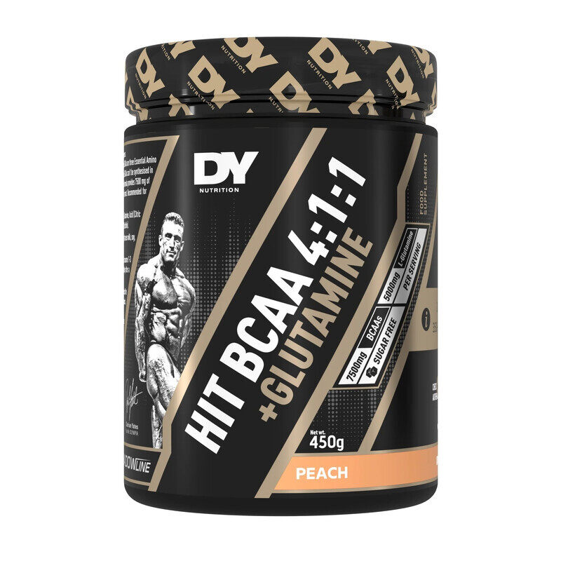 

DY NUTRITION HIT BCAA 4:1:1 + GLUTAMINE 450 GM PEACH
