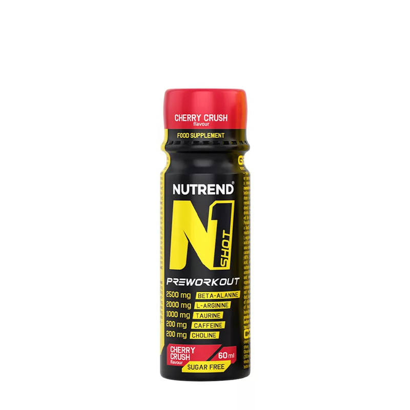 

Nutrend N1 Shot Pre Workout 60ml, Cherry Crush Flavor