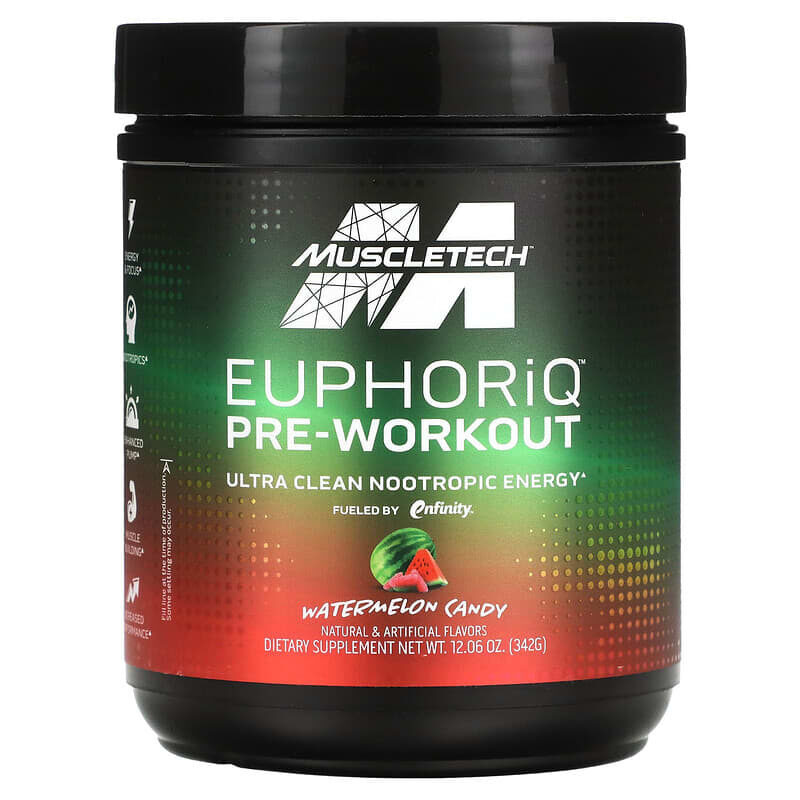 

Musclemeds Euphoriq Pre Workout 342g Watermelon Candy 20 Servings