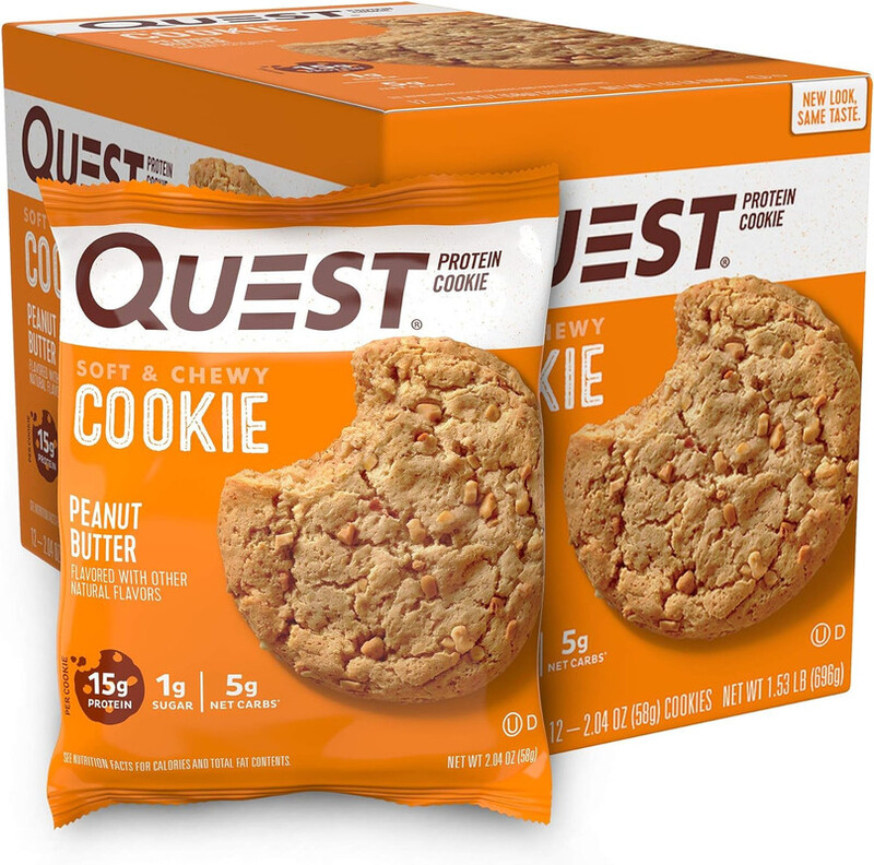 Quest Protein Cookie Peanut Butter Flavor, 58g Pack of 12