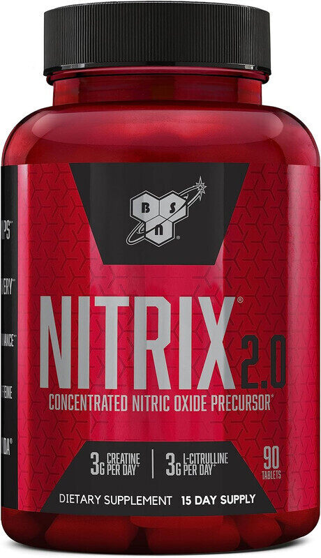 

BSN Nitrix 2.0 Dietary Supplement 90 Tablets, 30 Serving