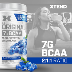 إكستند أوريجينال 7 جرام BCAA 444 جرام، نكهة ثلج التوت الأزرق، 30 حصة