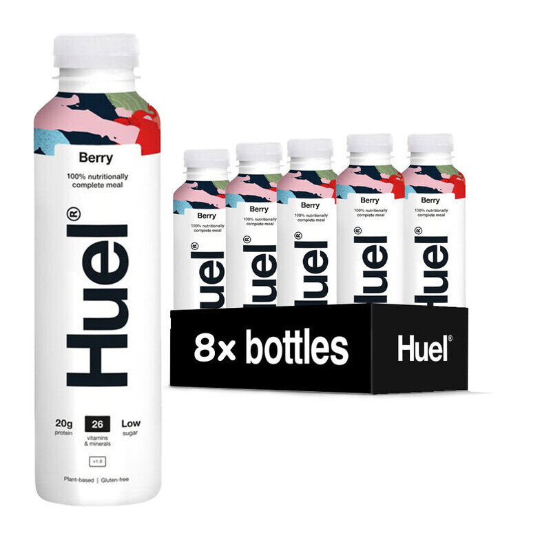 

Huel Rtd 100% Nutritionally Complete Meal 500ml Berry Flavor Pack of 8