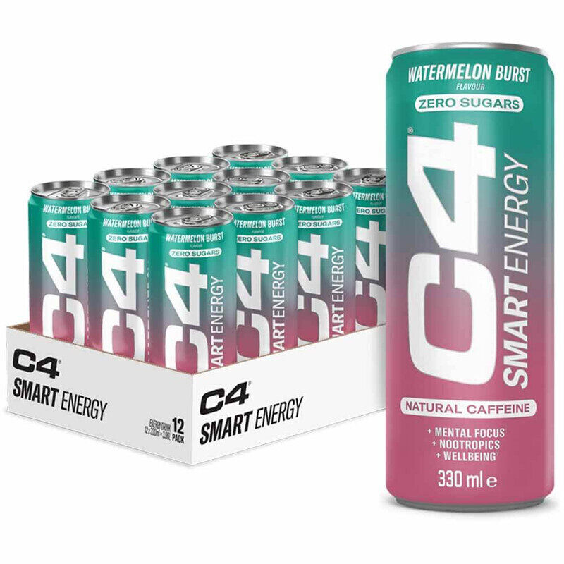 

Cellucor C4 Smart Energy Watermelon Burst Flavor 330 ml pack of 12