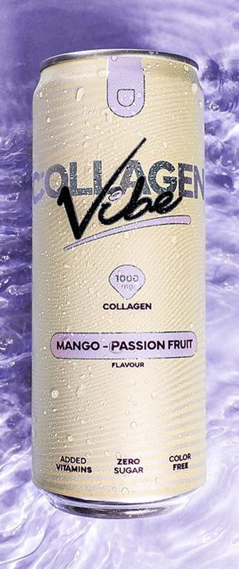 Nano Collagen Vibe Drink, Vitamins & Minerals, Healthy Skin & Body, Mango Passionfruit, 330ml