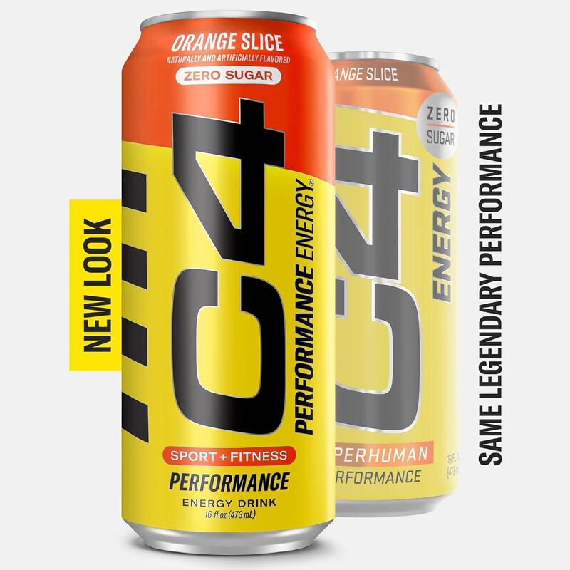 Cellucor C4 Energy, Zero Sugar, Pre Workout Drink, 473ml, Orange Slice, Pack of 12