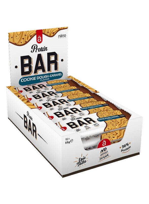

Nano Supps Protein Bar Cookie Dough Caramel Flavor 55g Pack of 15
