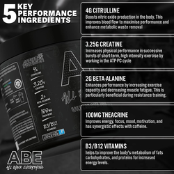 Applied Nutrition ABE Ultimate Pre-Workout 375g, Energy Flavor, 30 Serving