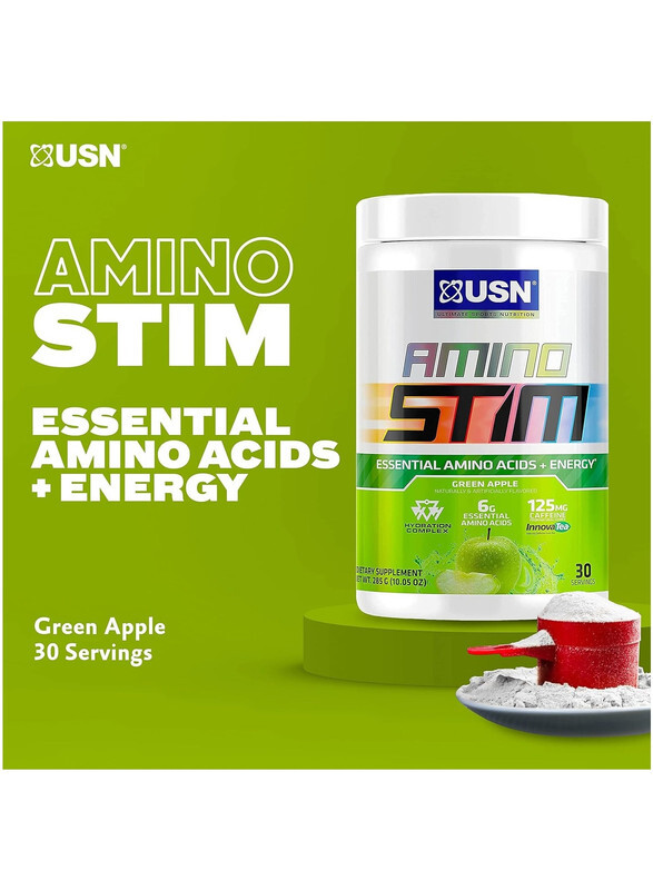 USN Amino Stim Essential Amino Energy Green Apple Flavor 285g