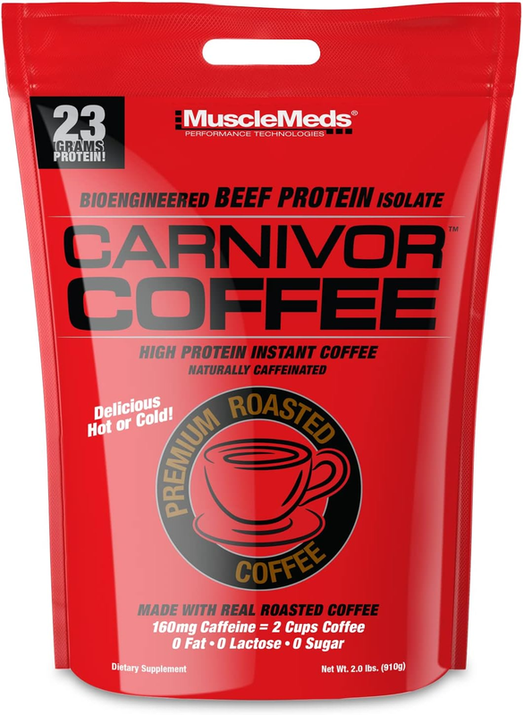

MuscleMEds Beef Protein Isolate Carnivor Coffee, 924g, 2.04 Lbs, 28 Serving