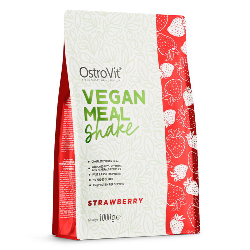 

OstroVit Vegan Meal Shake 1000g, Strawberry Flavor, 11 Serving