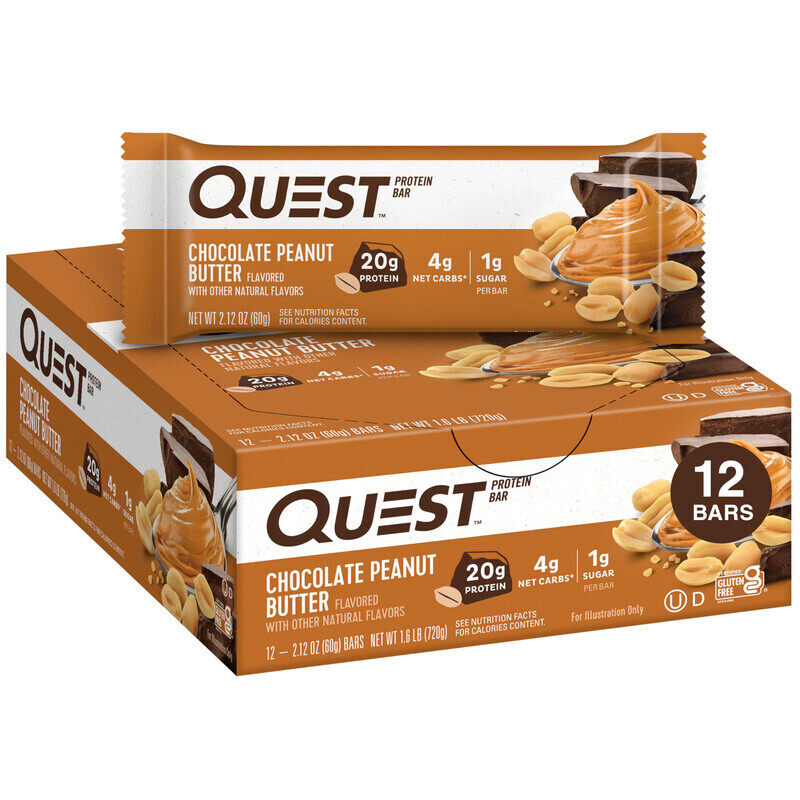 

Quest Protein Bar Chocolate Peanut Butter 60g Pack of 12