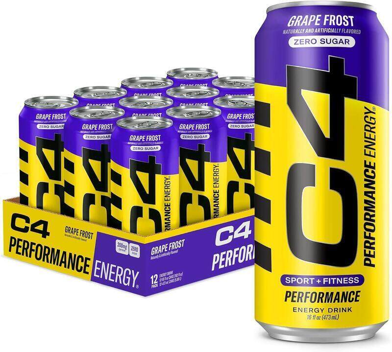 

Cellucor C4 Energy, Zero Sugar, Pre Workout Drink, 473ml, Purple Frost, Pack of 12